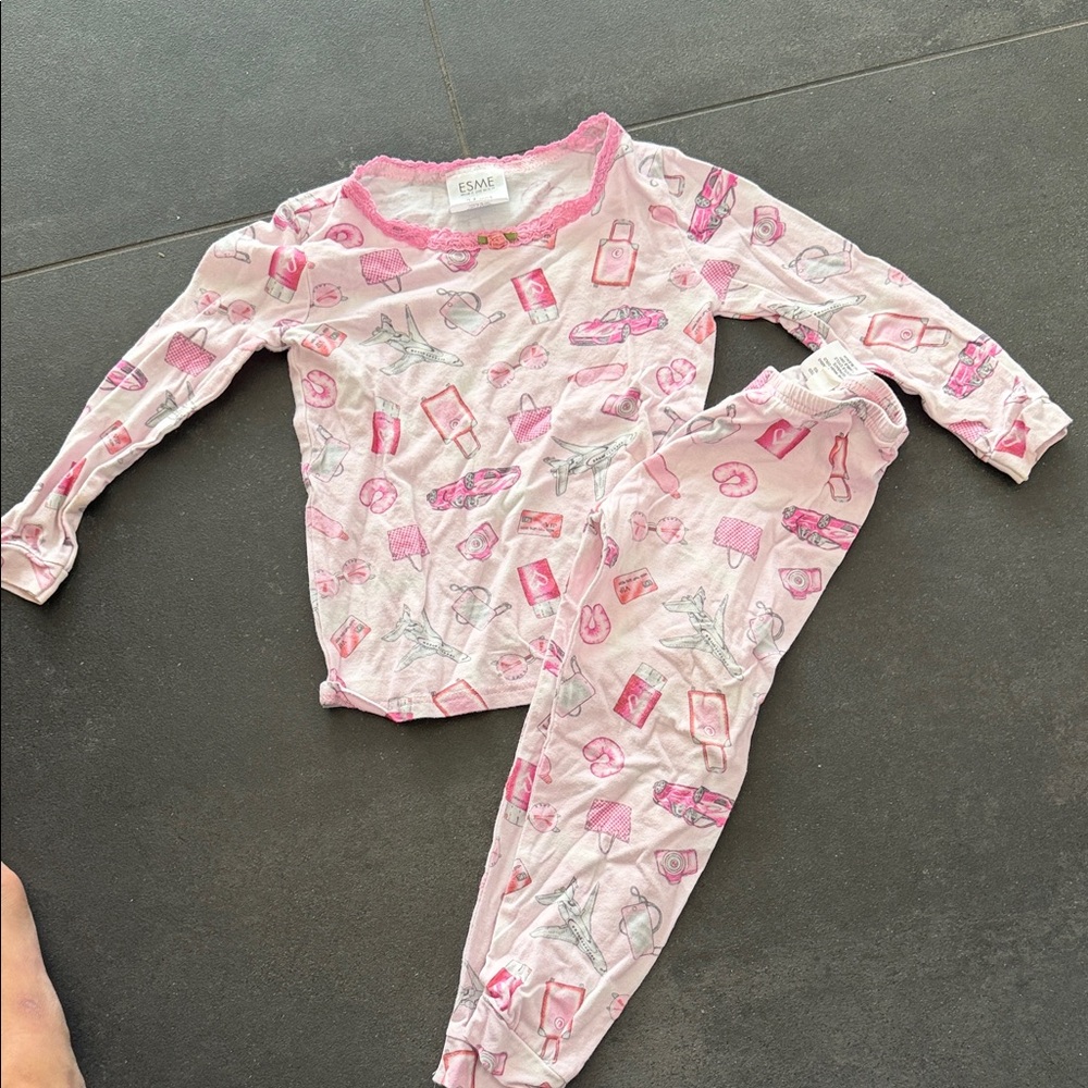 Esme Pink Kids Pajama Set